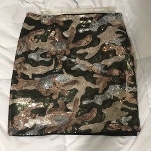 Sequin Camo Mini Skirt 3xl